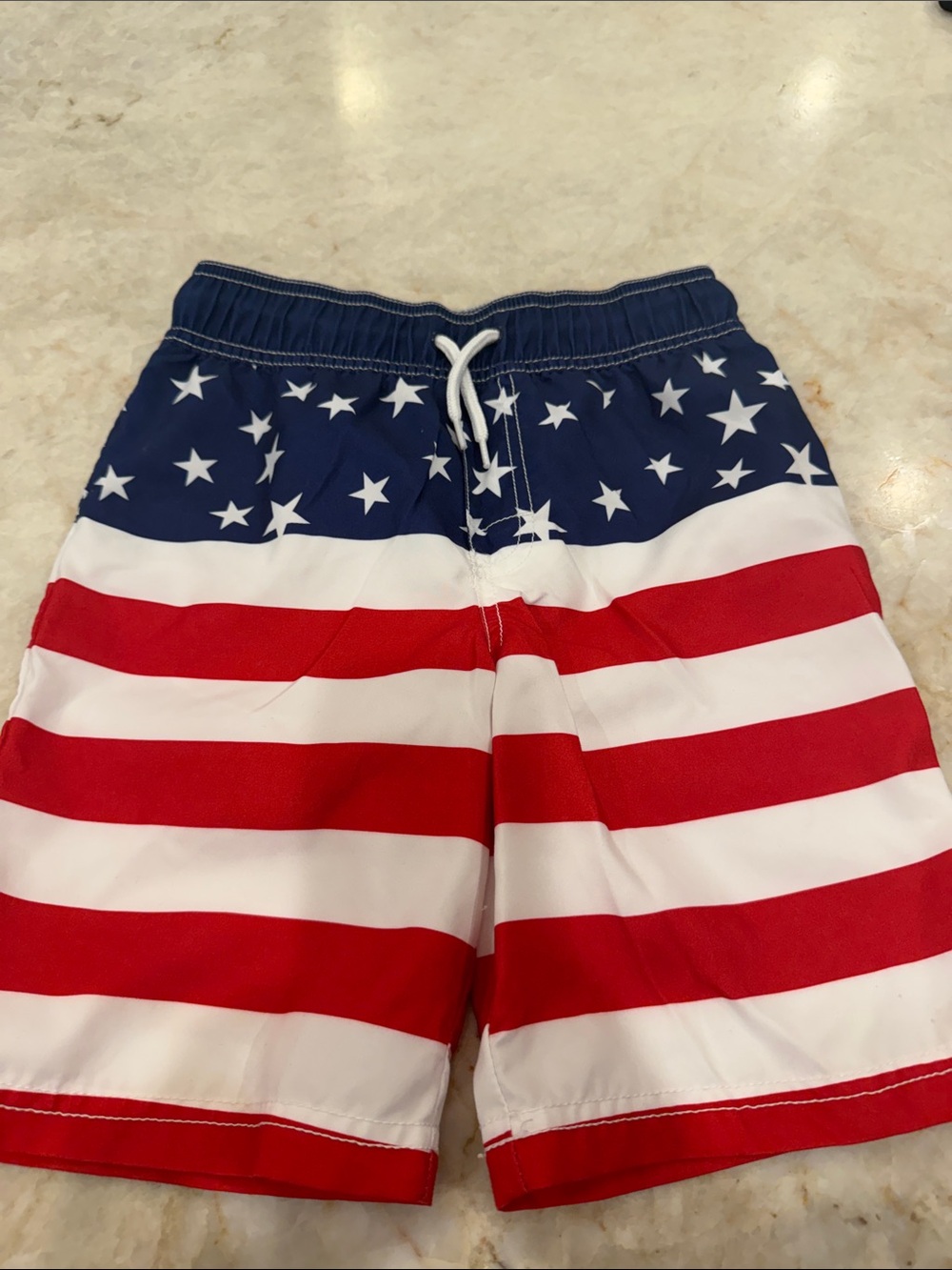 OshKosh B'gosh Boys' Stars & Stripes Swim Shorts - Red, White & Blue